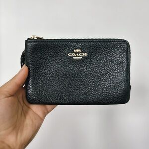 Small black coach wristlet
